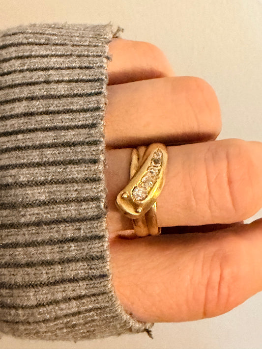 Antique Diamond Snake Ring