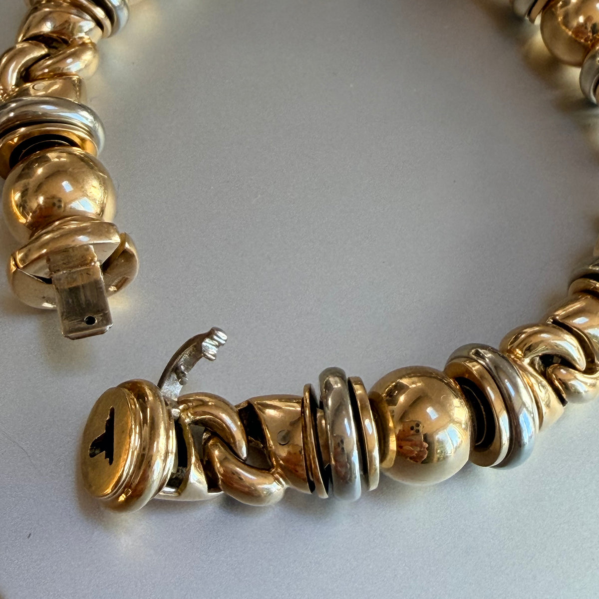 Bvlgari Two Tone Modular Gold Bracelet