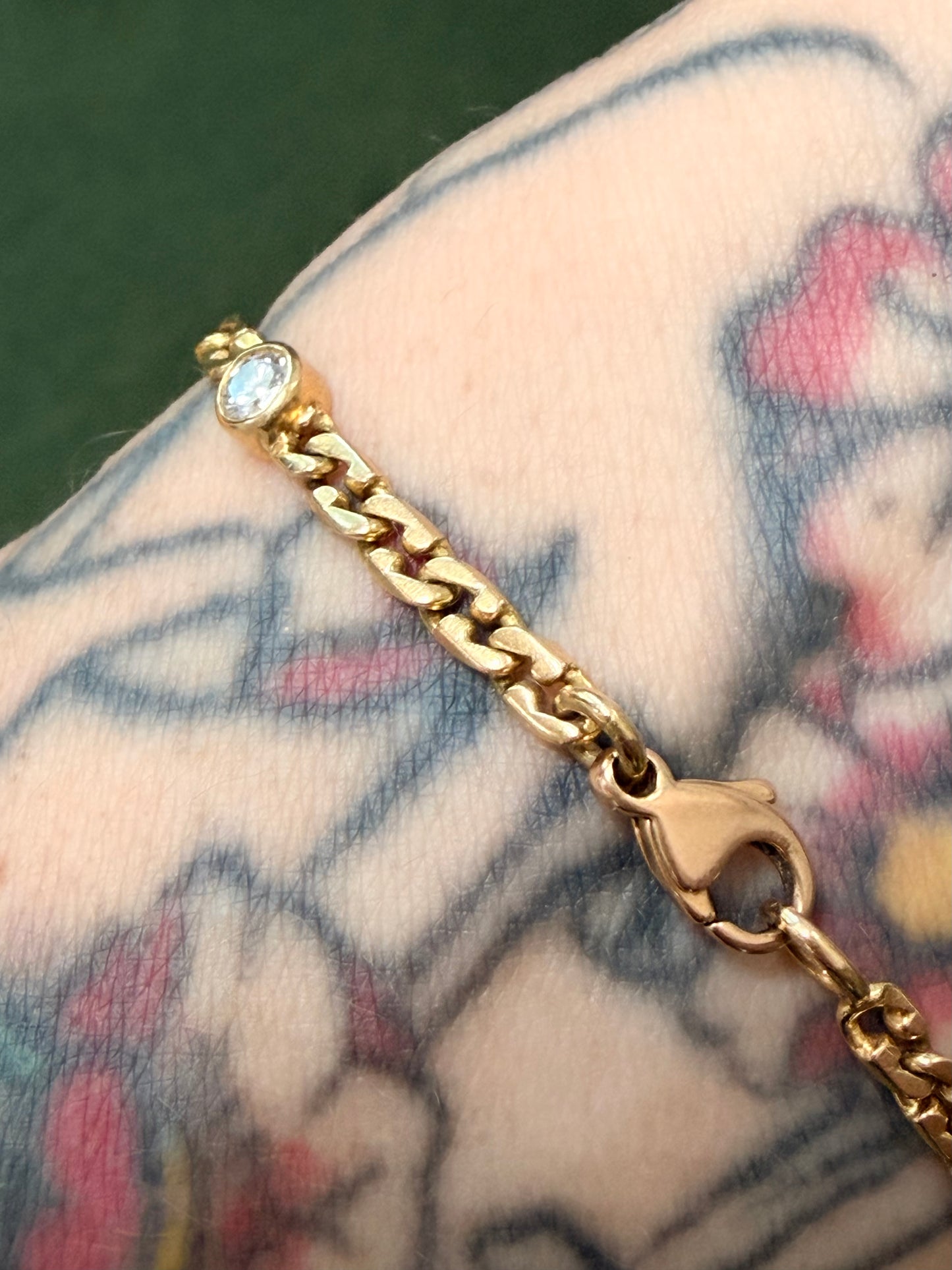 Vintage Puzzle Link Diamond Bracelet