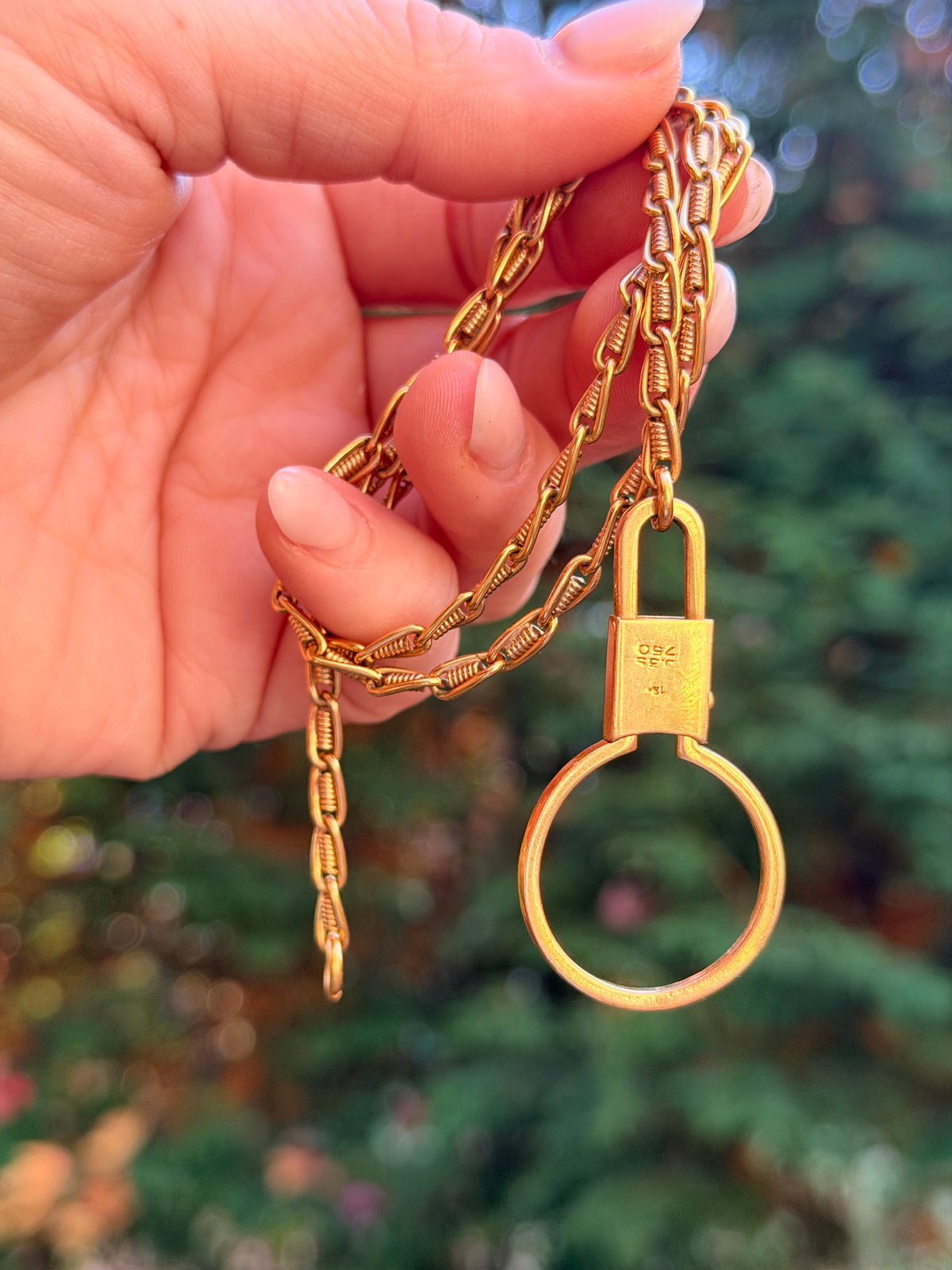 Antique Spiral Link Watch Chain