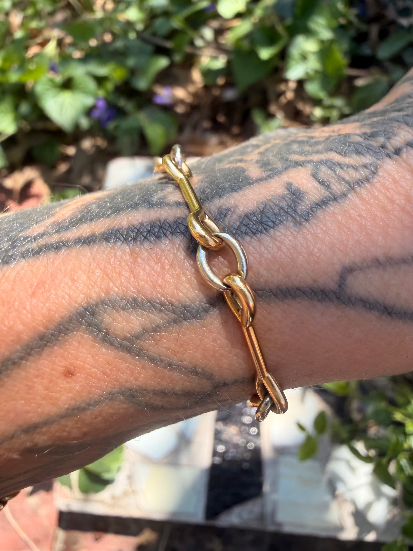 Vintage Cartier Two Tone Bone Link Bracelet