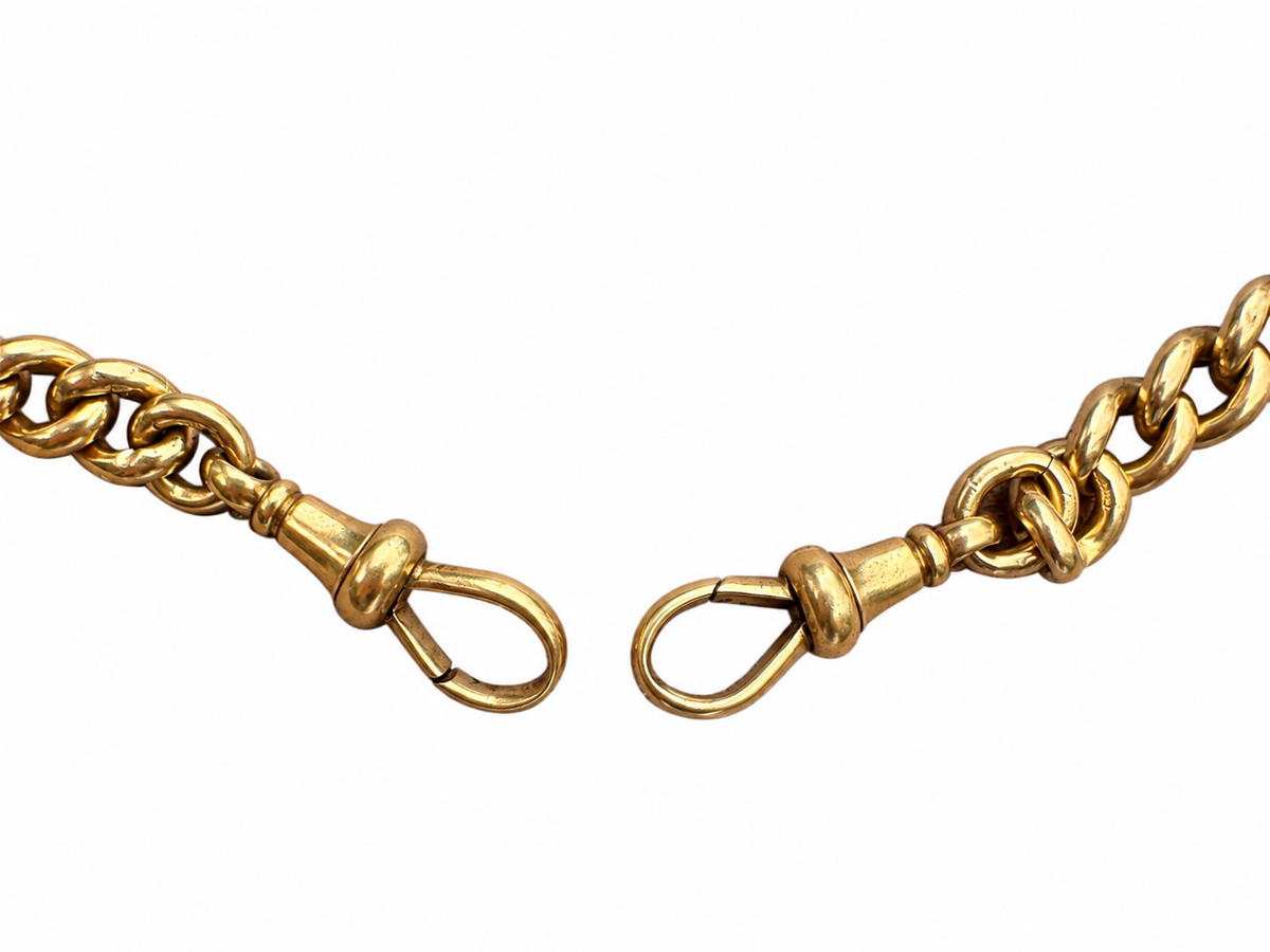 Antique 18ct UK Curb Watch Chain