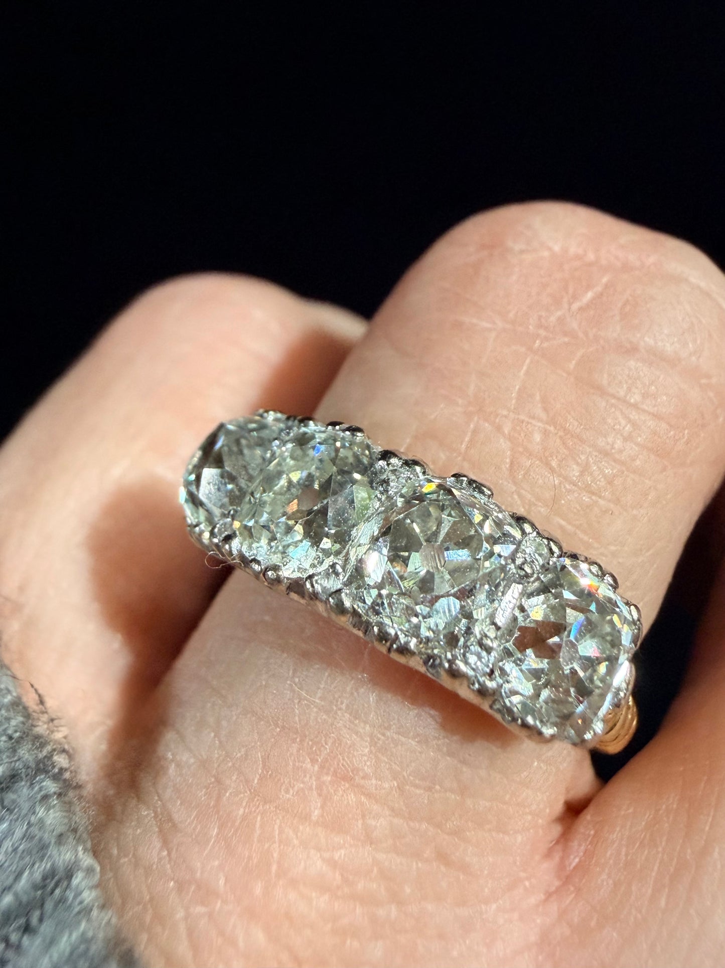 Victorian Old Mine Cut Diamond Ring