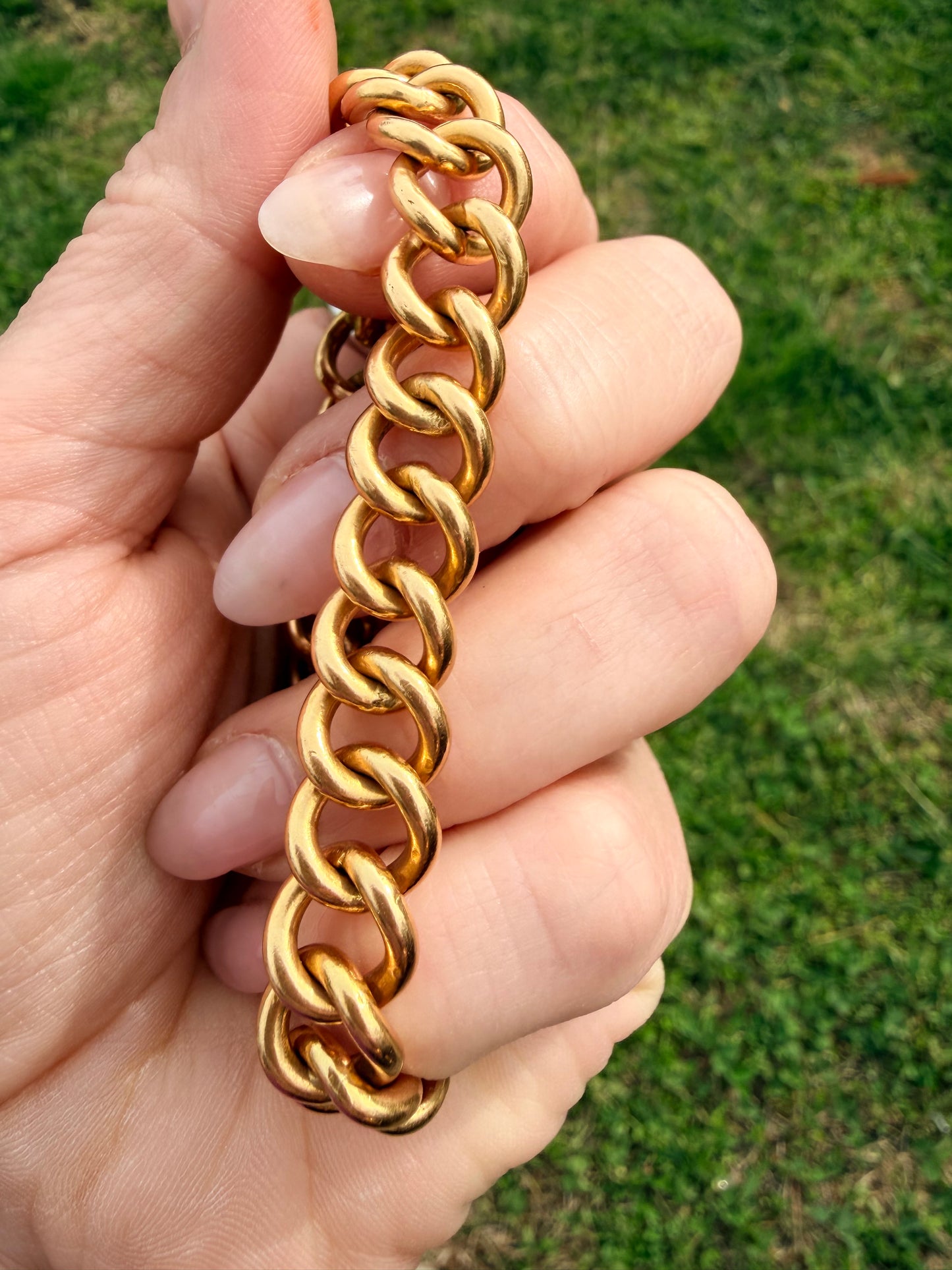 Vintage Circle Link Curb Bracelet