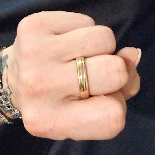 Vintage Cartier Tri-Color Gold Trinity Band