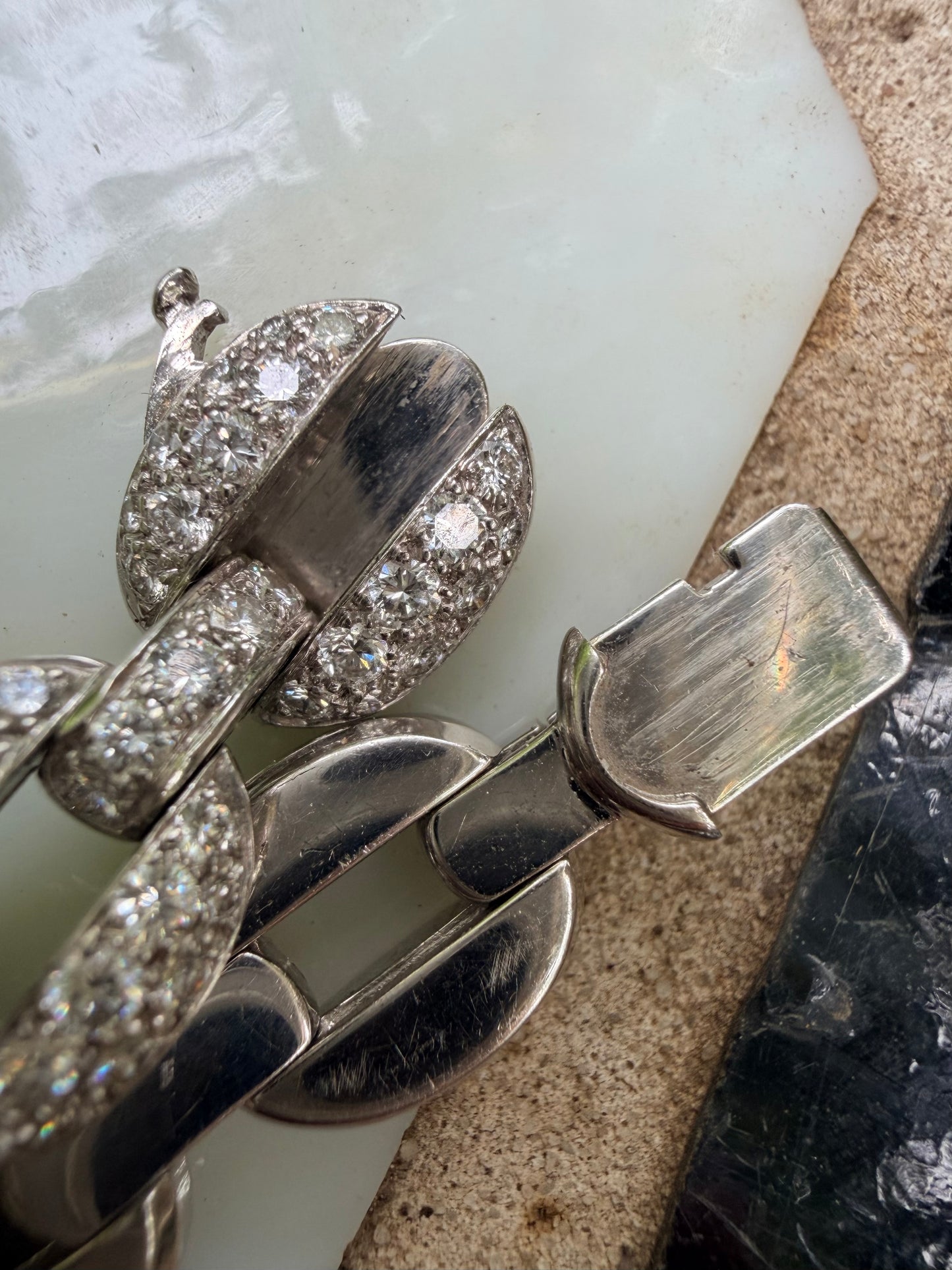 Vintage Cartier Himalia Mariner Diamond Pavé Bracelet