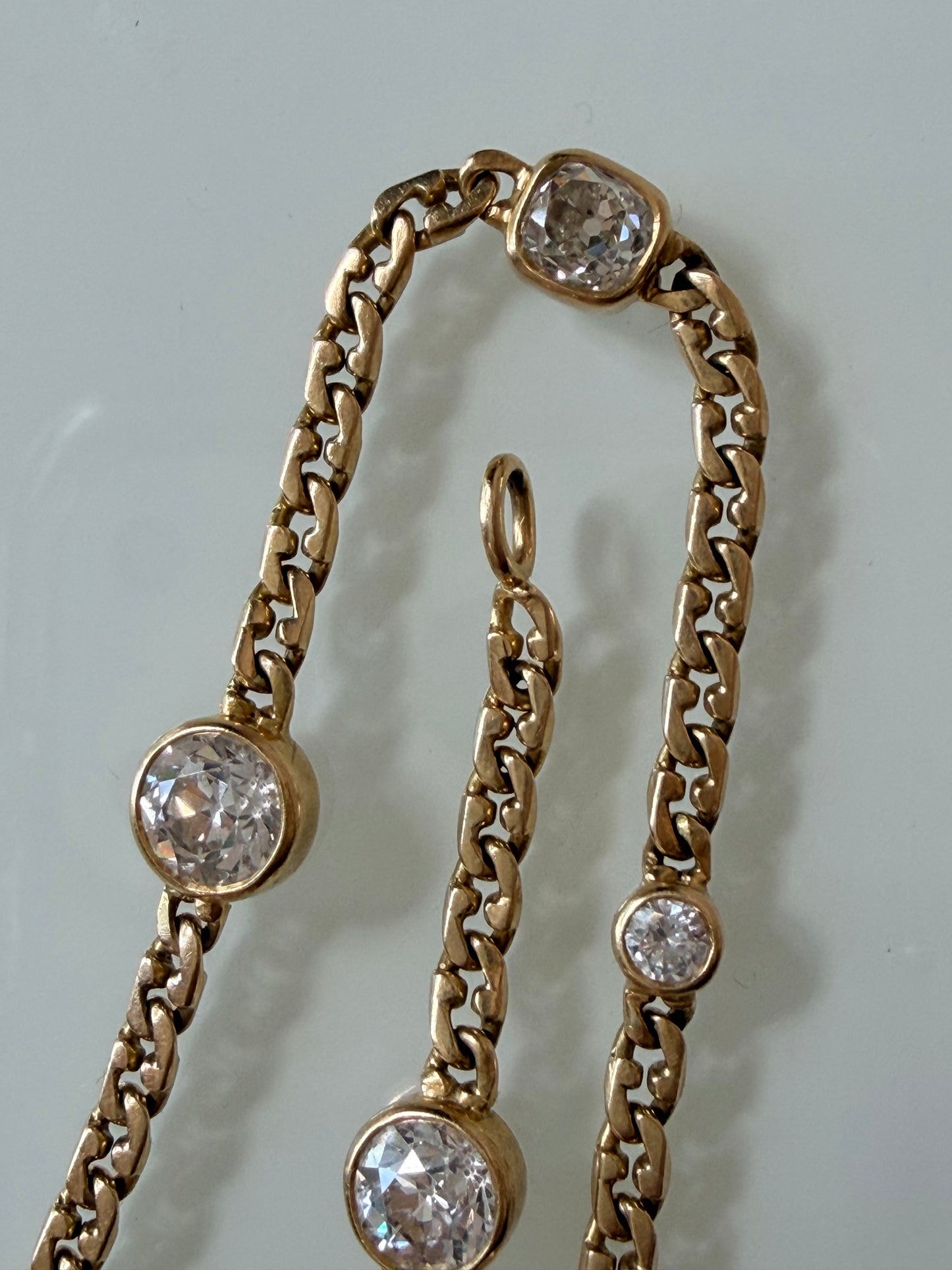 Vintage Puzzle Link Diamond Bracelet