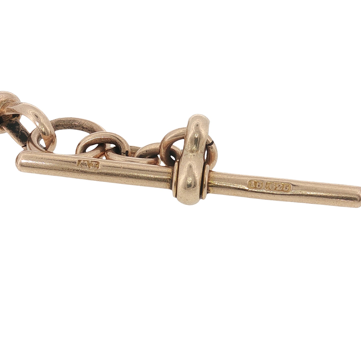 Antique Trombone Bar and Love Knot UK Watch Chain