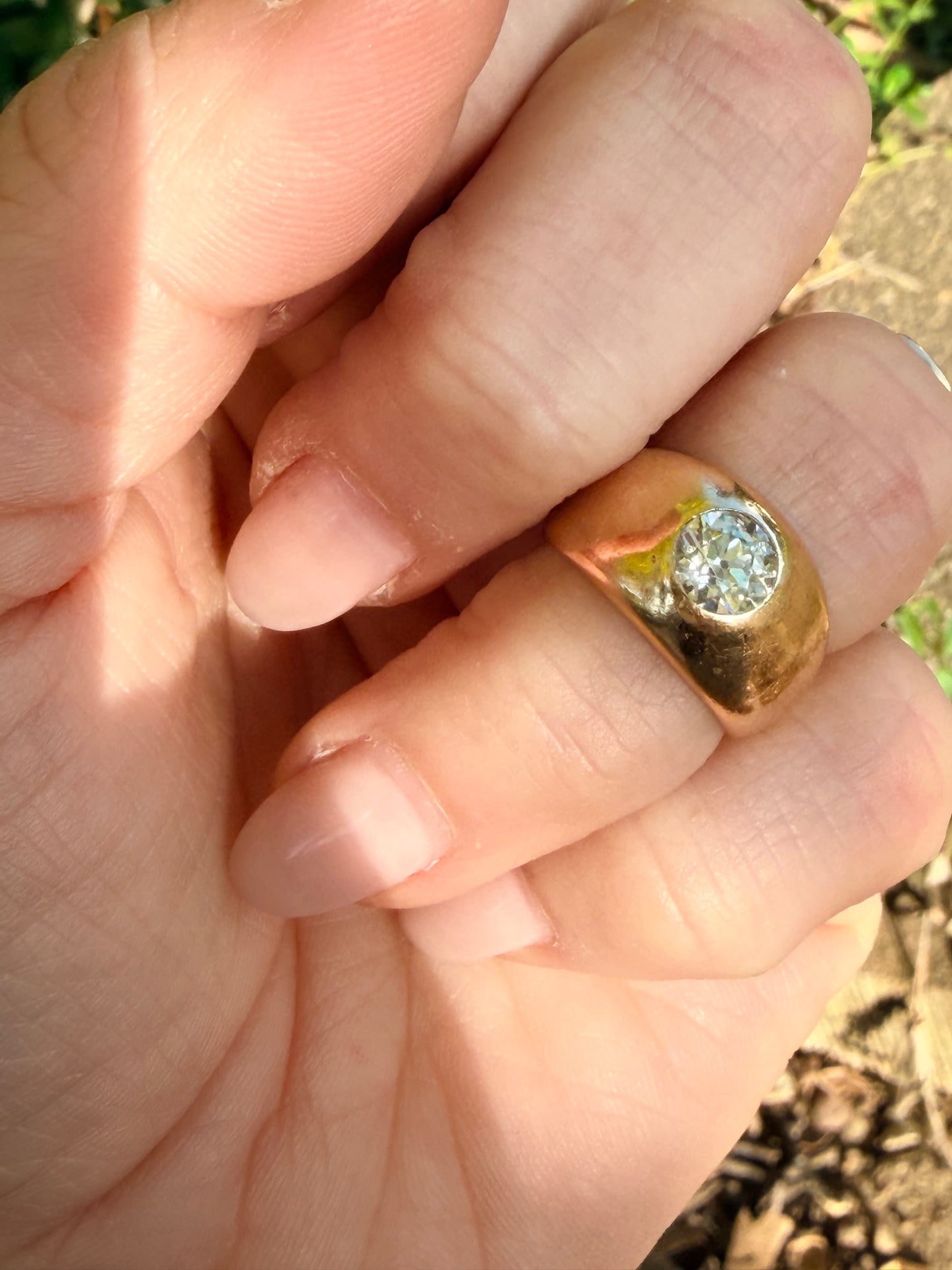 Old European Cut Diamond Dome Ring