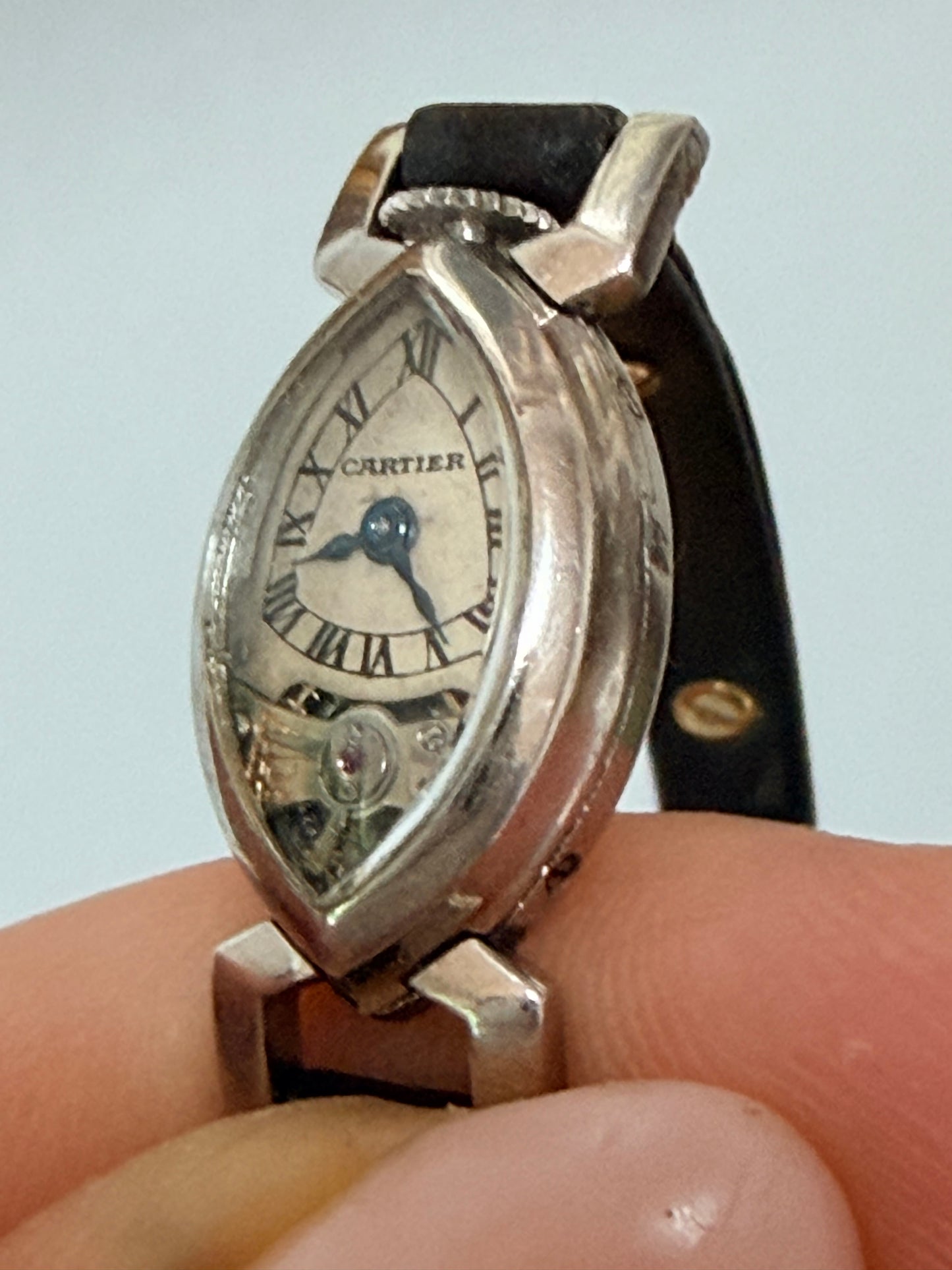 Antique Cartier Amande Wristwatch Circa 1919