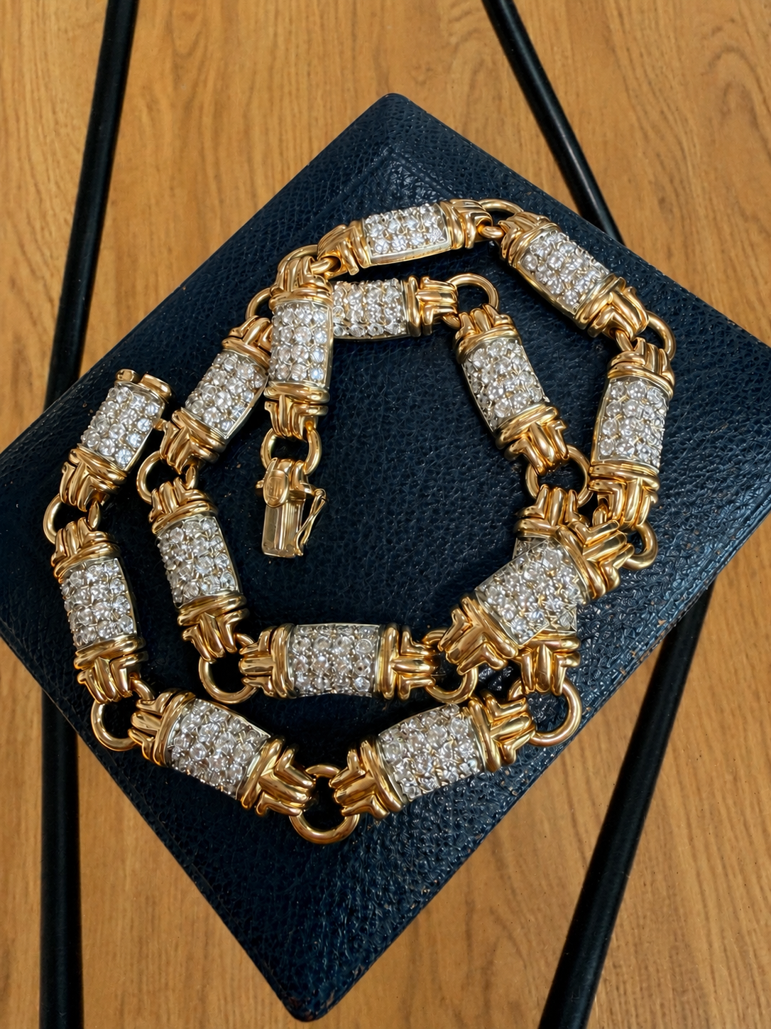 Vintage Bvlgari Diamond Parentesi Collar Necklace
