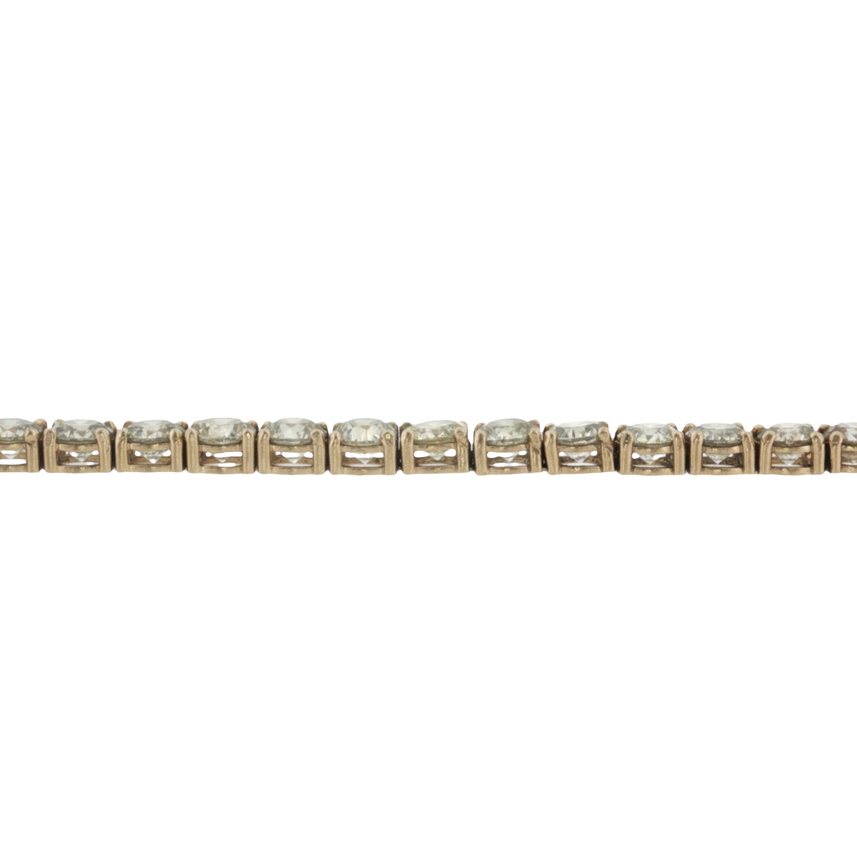Vintage 14k Yellow Gold Diamond Tennis Bracelet