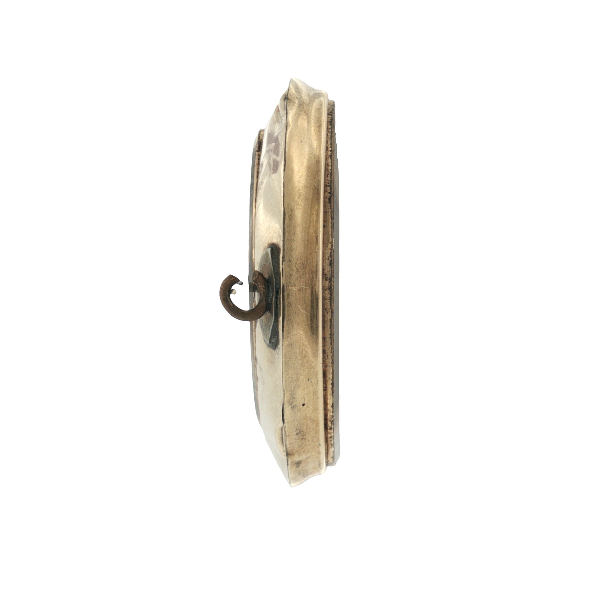 Antique 14k Gold Woven Hair Mourning Brooch with Skeleton Miniature