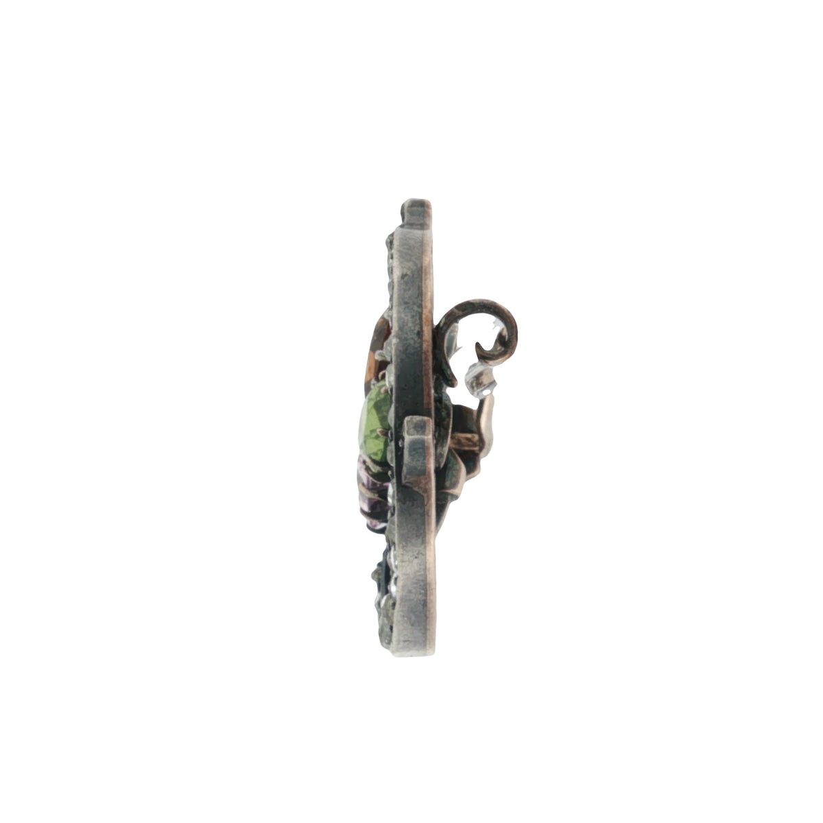 Antique Diamond and Gemstone Trefoil Brooch