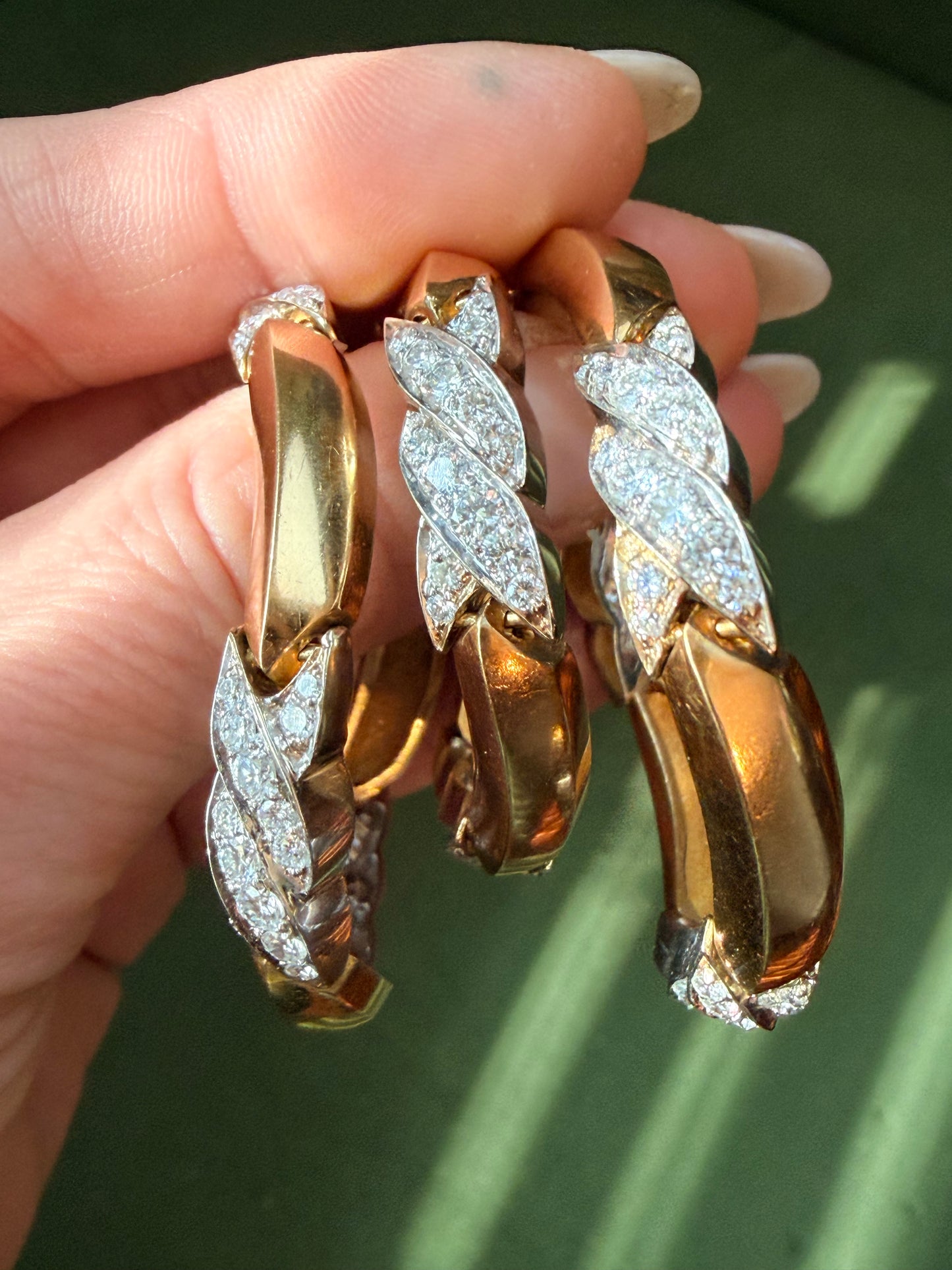 Vintage Diamond and 18k Collar Link Necklace