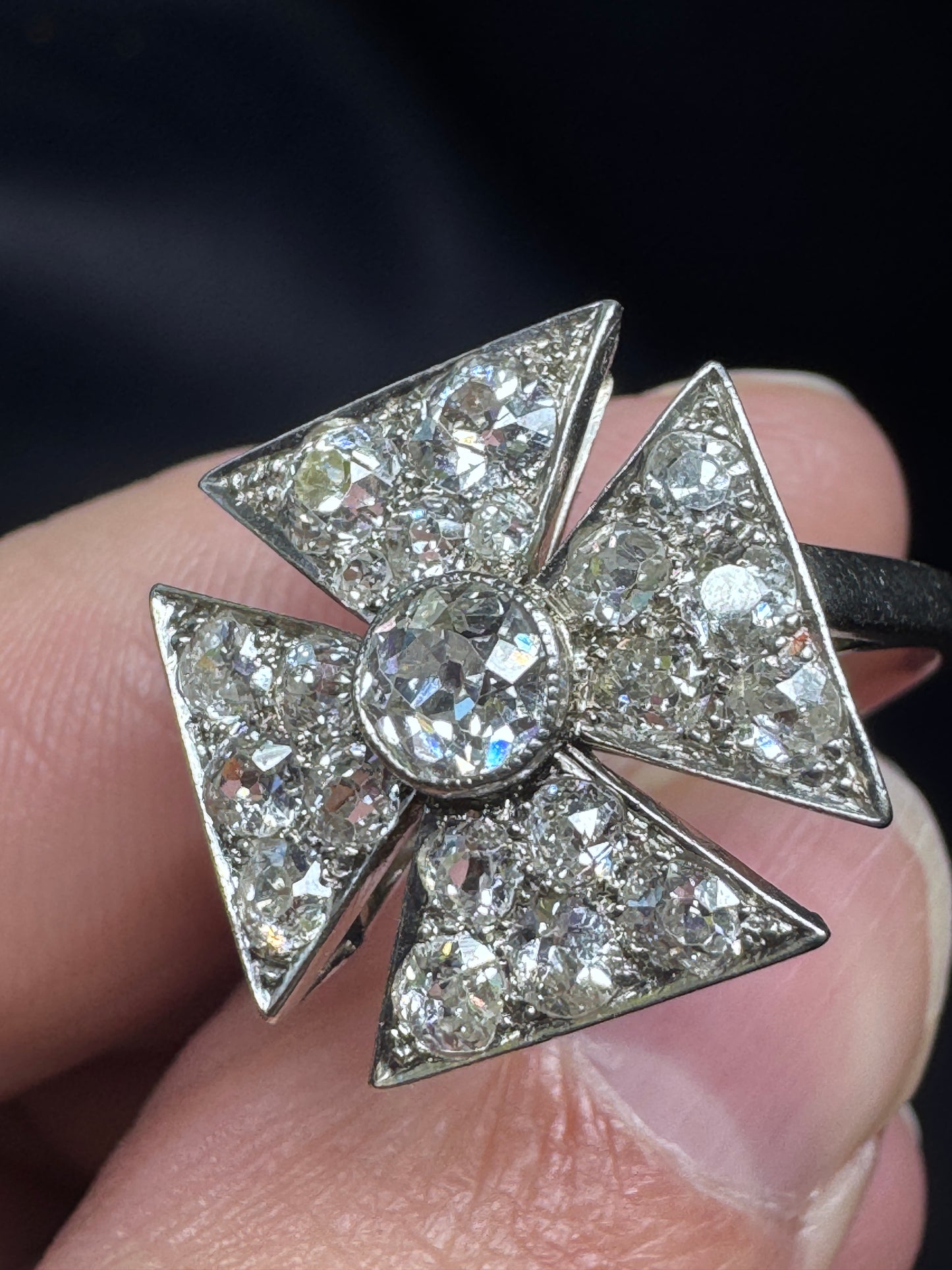 Maltese Cross Diamond Ring