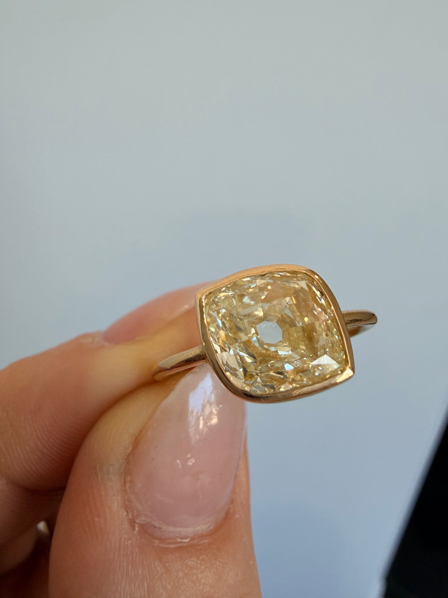 Contemporary Fancy Yellow Diamond Ring
