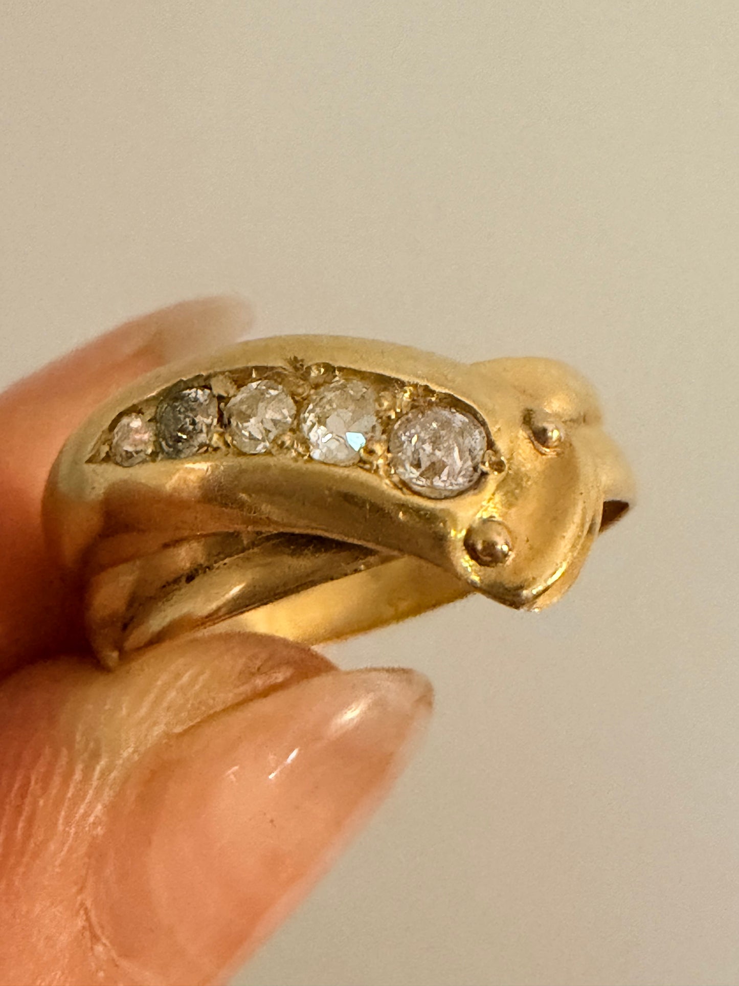 Antique Diamond Snake Ring