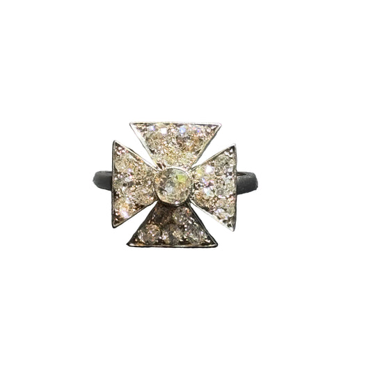 Maltese Cross Diamond Ring
