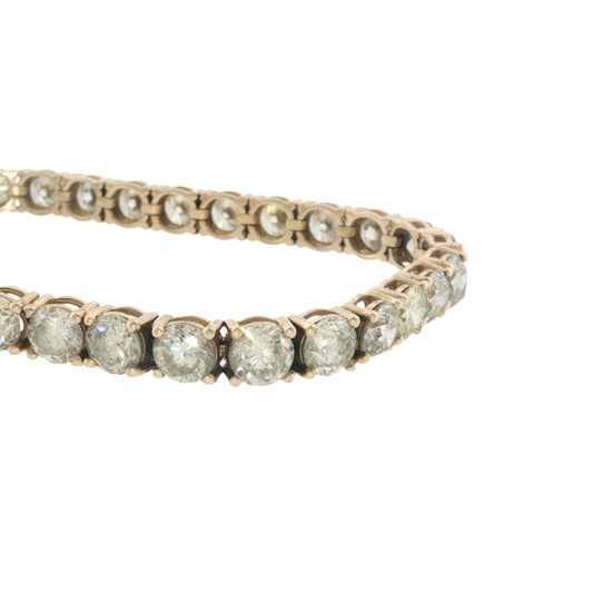 Vintage 14k Yellow Gold Diamond Tennis Bracelet