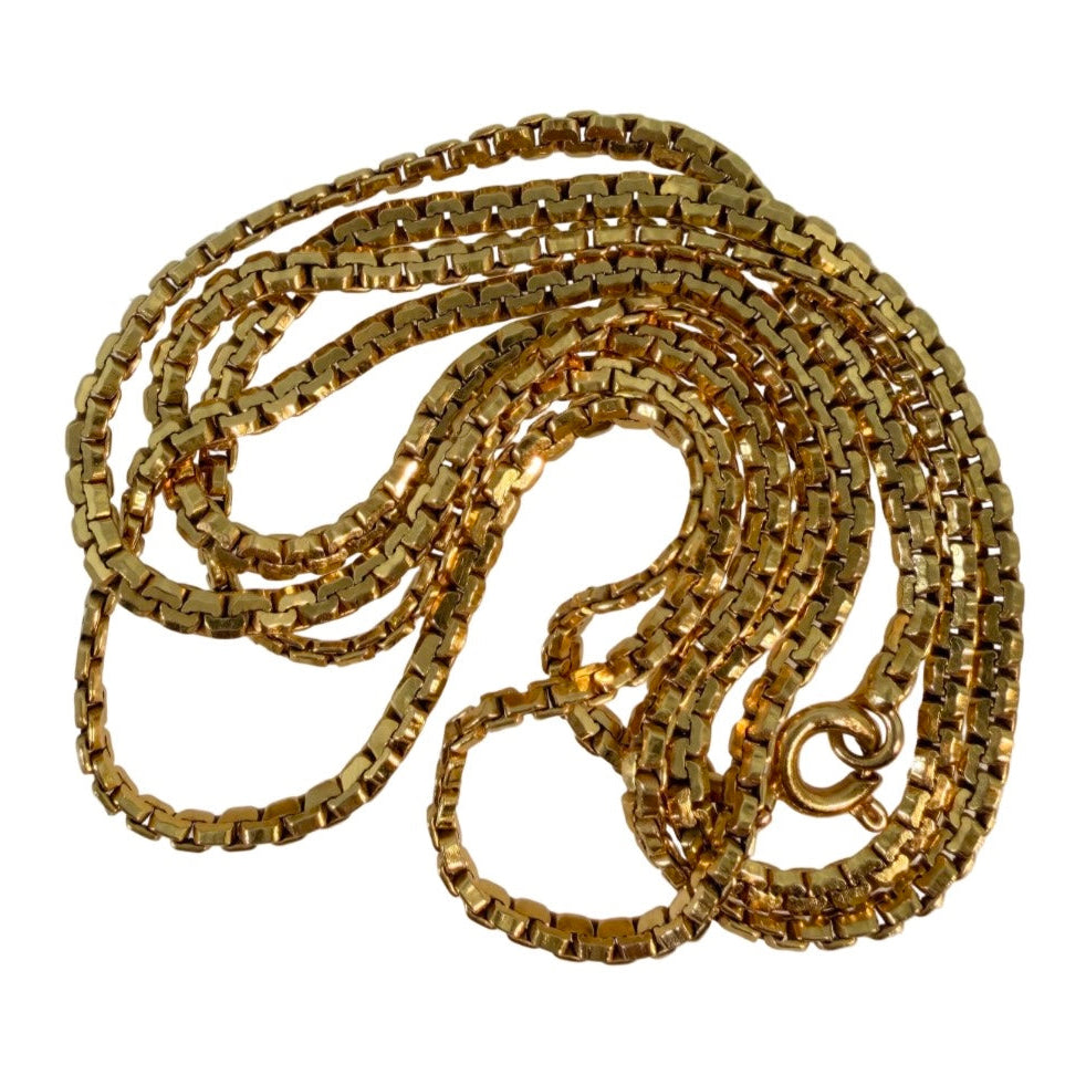 Vintage Italian Box Link Chain
