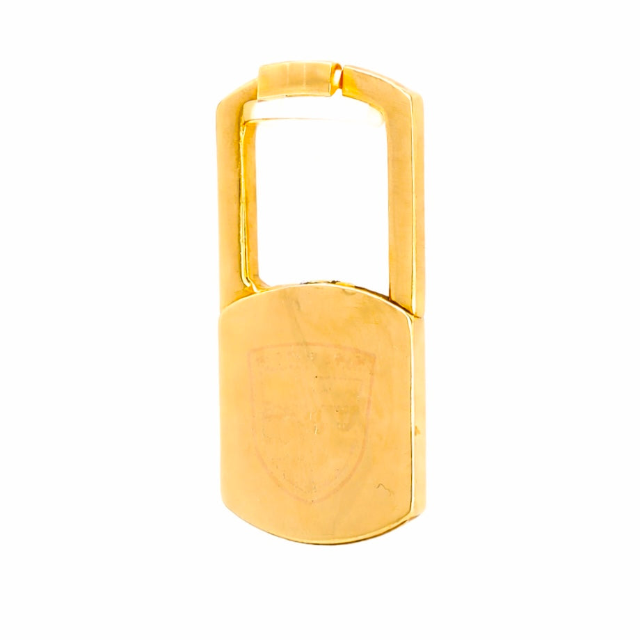 Vintage Heavy 18k Padlock Clip