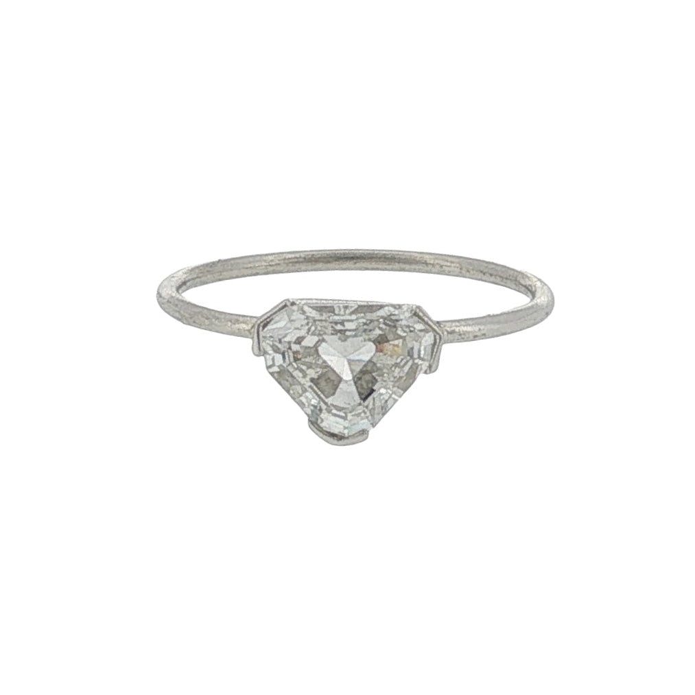 Trillion Diamond Solitaire Ring