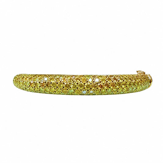 Vintage Van Cleef & Arpels Fancy Yellow Diamond Bangle Bracelet