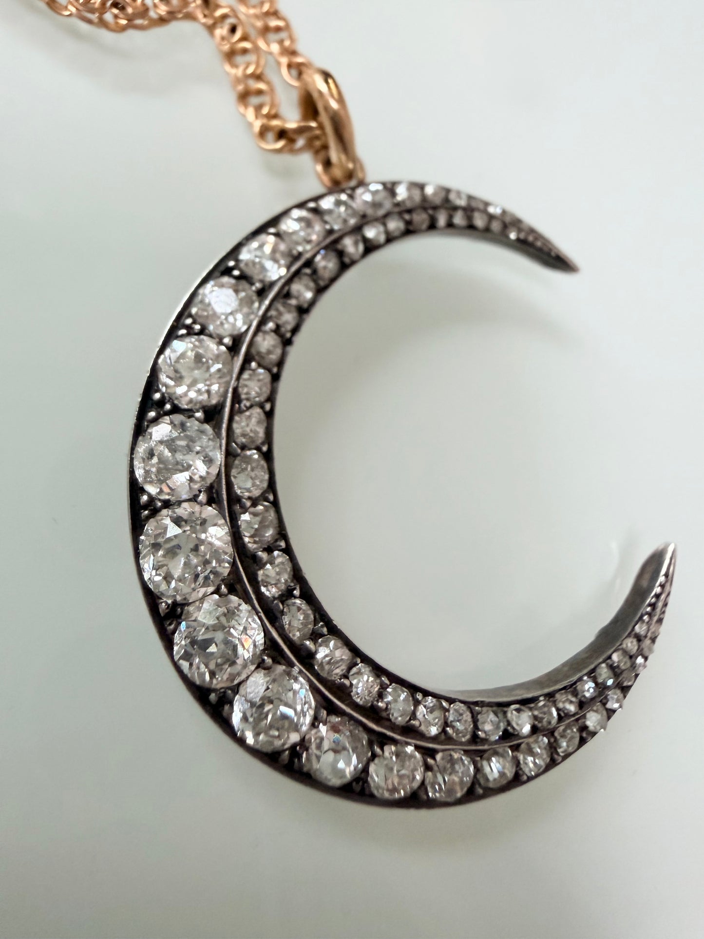 Victorian Diamond Crescent Pendant