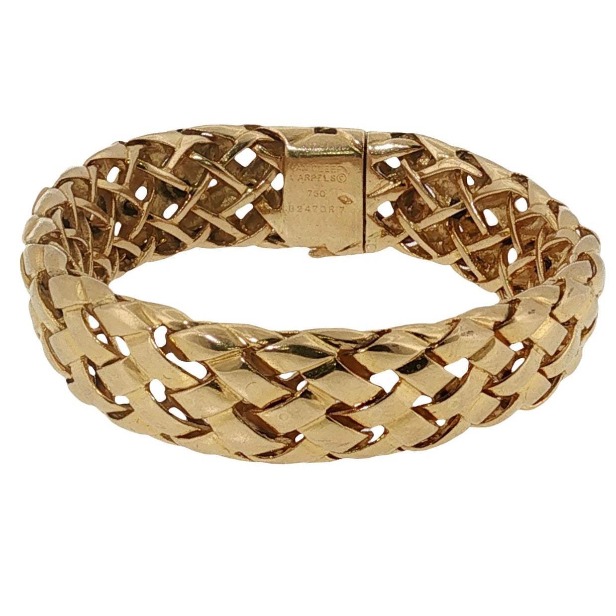 Vintage Van Cleef and Arpels Woven Gold Bracelet