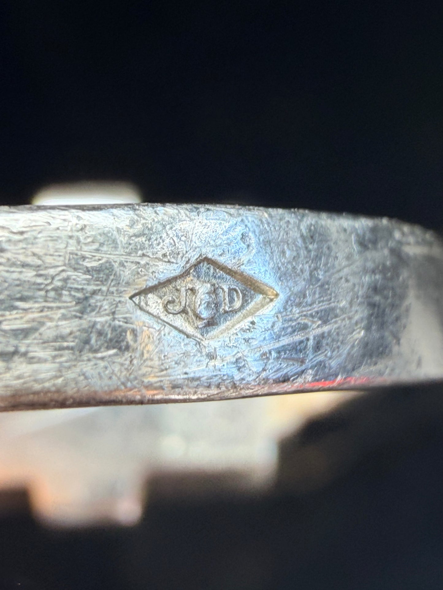 Art Deco Rare Jean Després Onyx and Silver Ring - Circa 1929