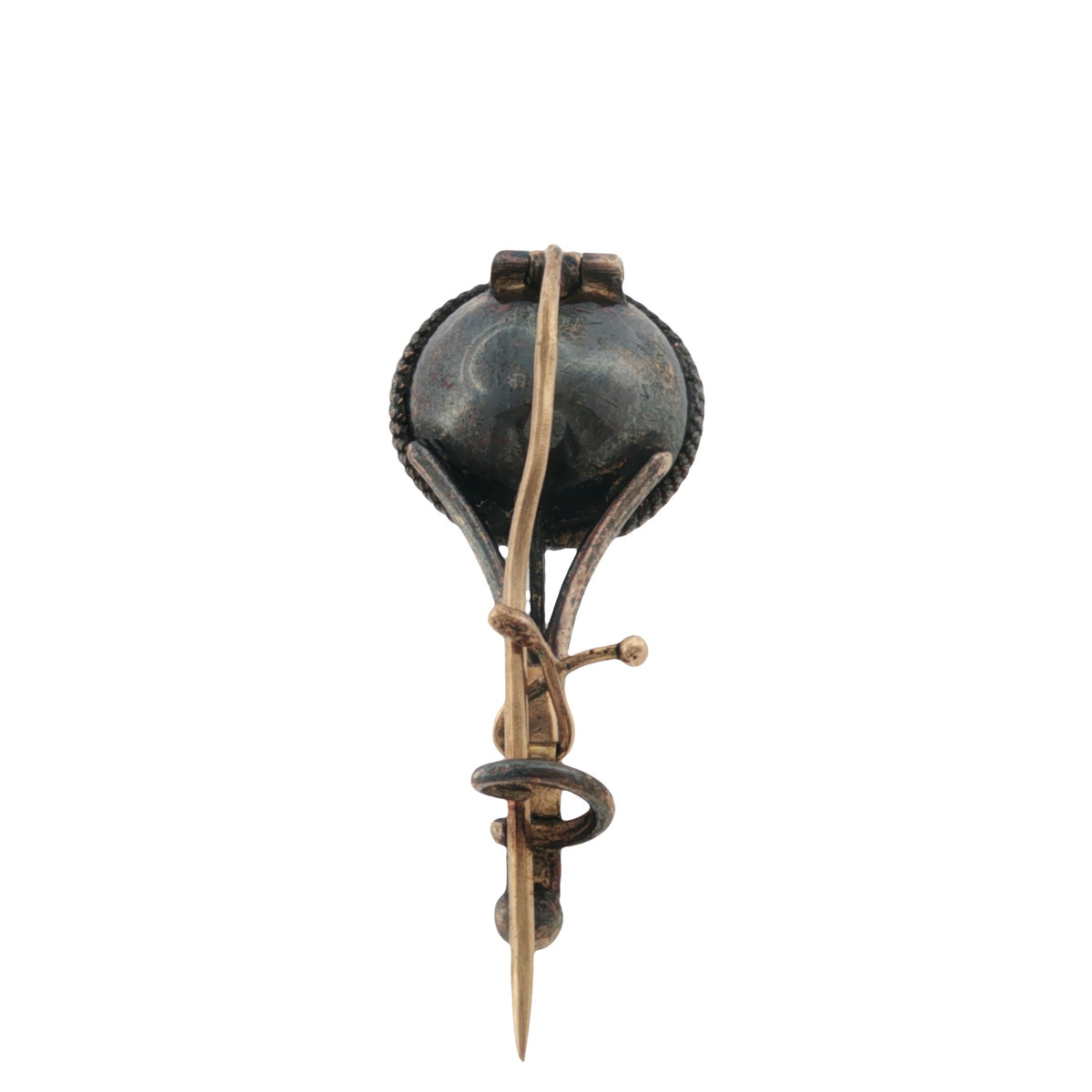 Georgian 18k Gold, Diamond and Pearl Halley's Comet Brooch
