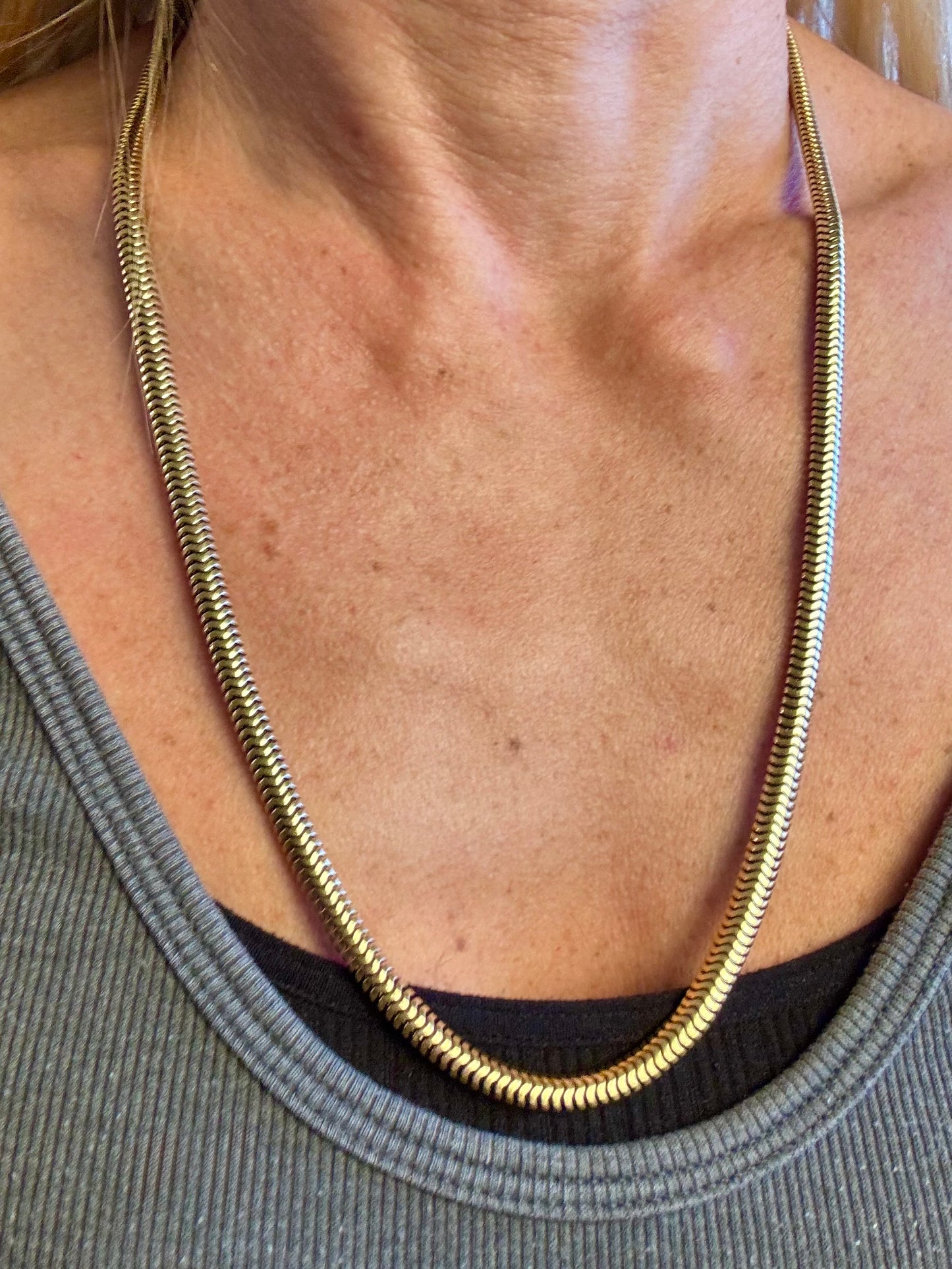 Vintage Long Snake Chain