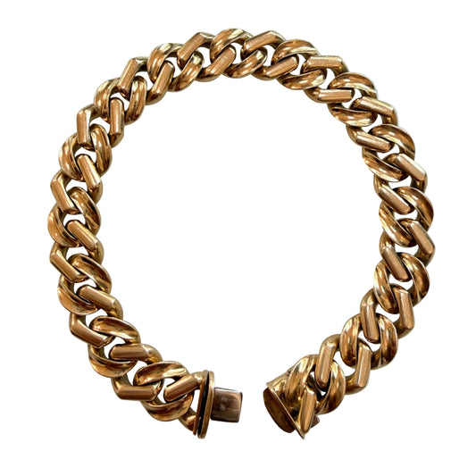 Vintage Bvlgari 18k Gold Curb Link Bracelet