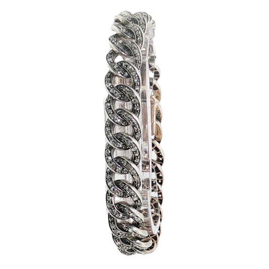 Antique French Diamond Set Curb Bracelet