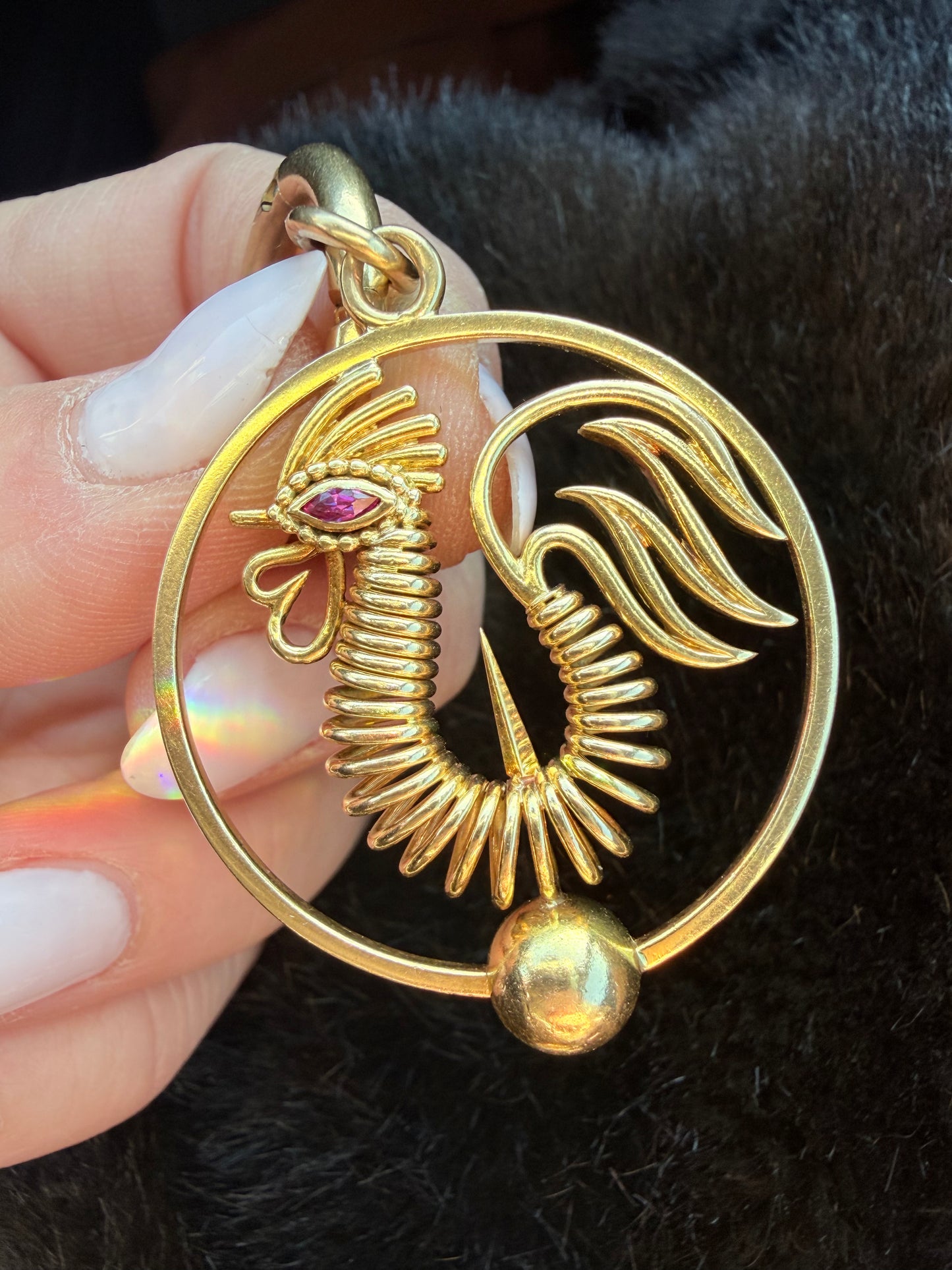 Vintage Cartier Paris 1970's Rooster Pendant