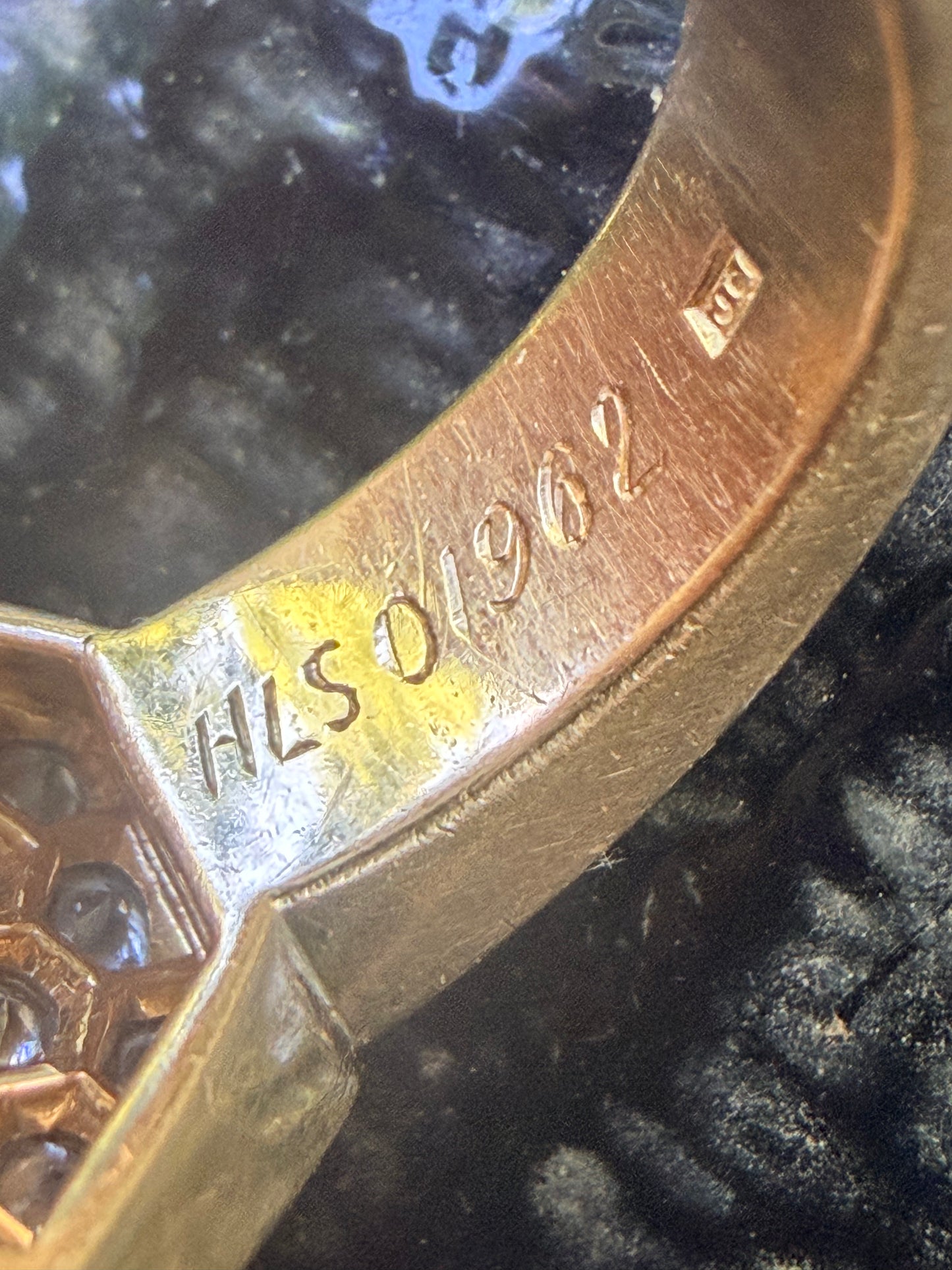 Vintage Jacques Cartier Hexagon Diamond Signet Ring