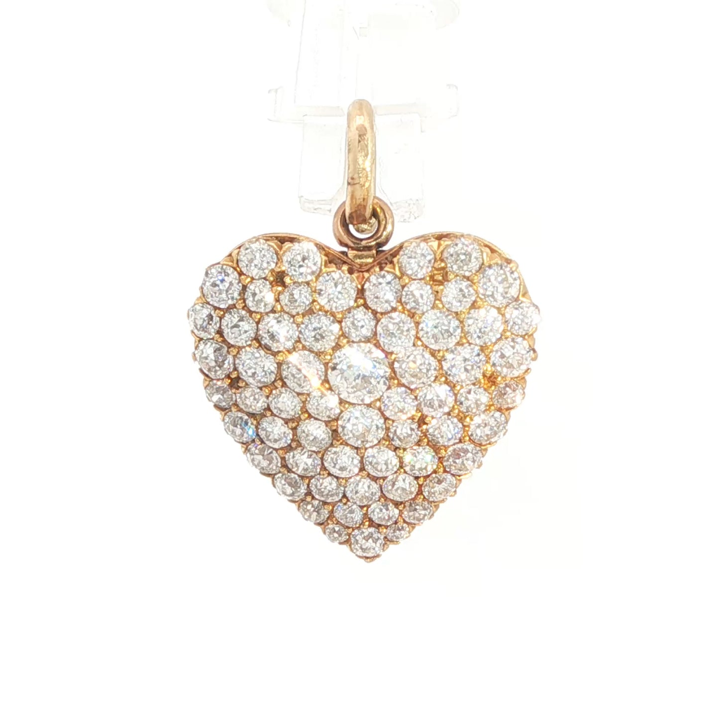 Edwardian Pavé Diamond Heart Pendant