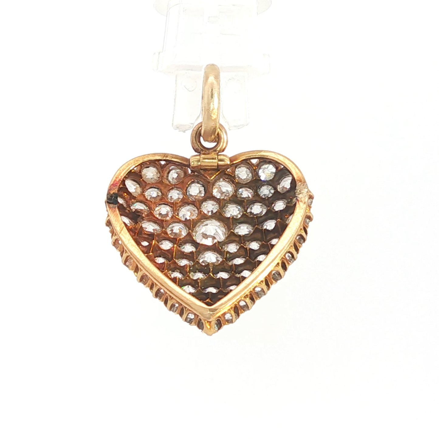 Edwardian Pavé Diamond Heart Pendant