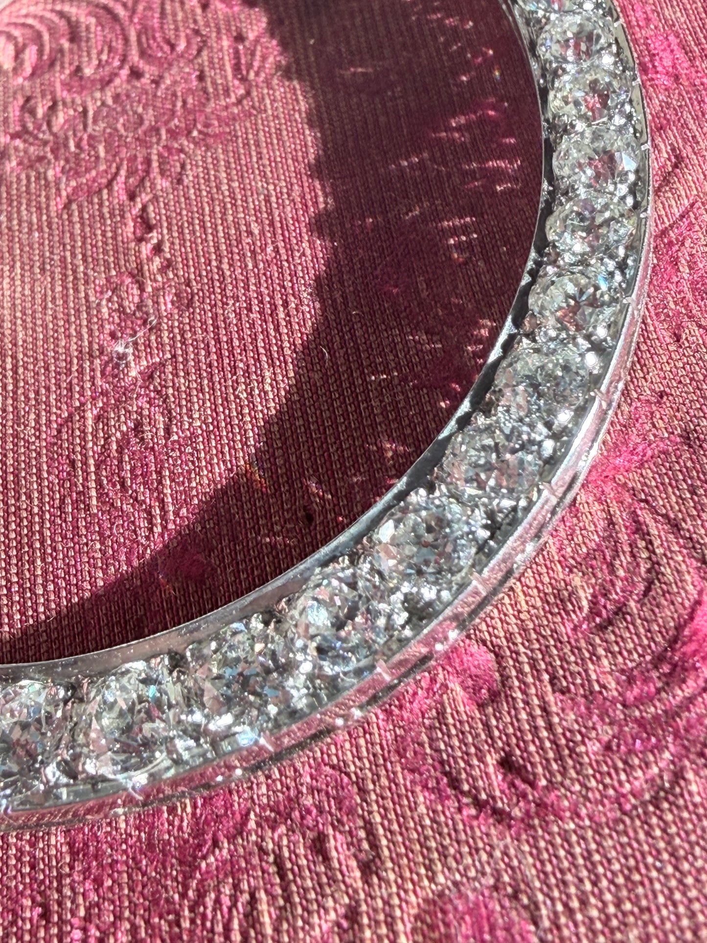 Large Old Cut Diamond Horseshoe Pendant Circa. 1900