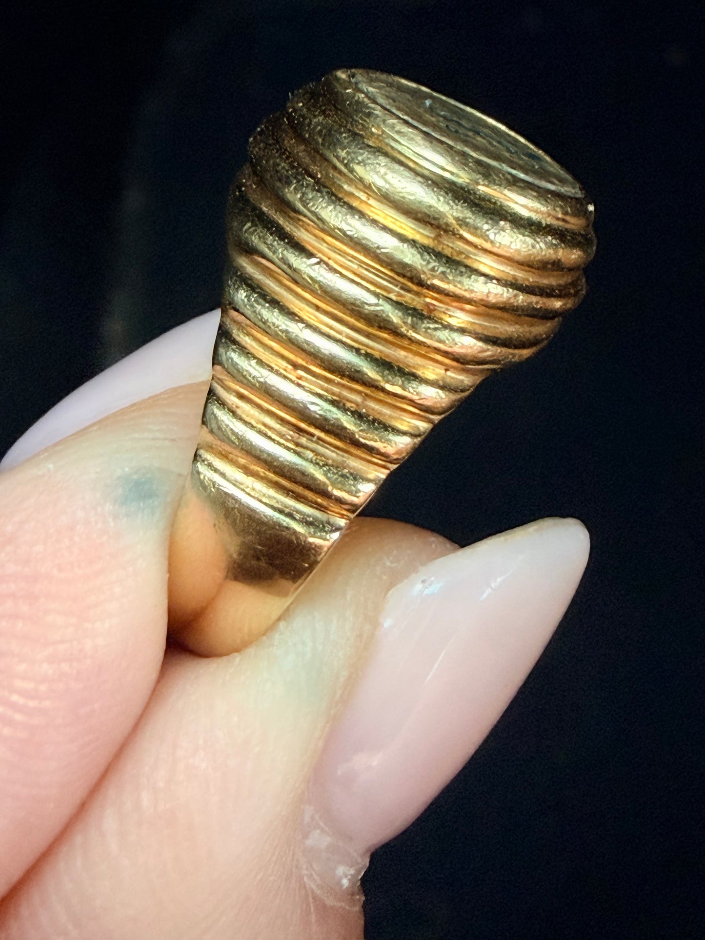 Vintage Bvlgari Monete Ancient Roman Coin Ring - Circa 1960s