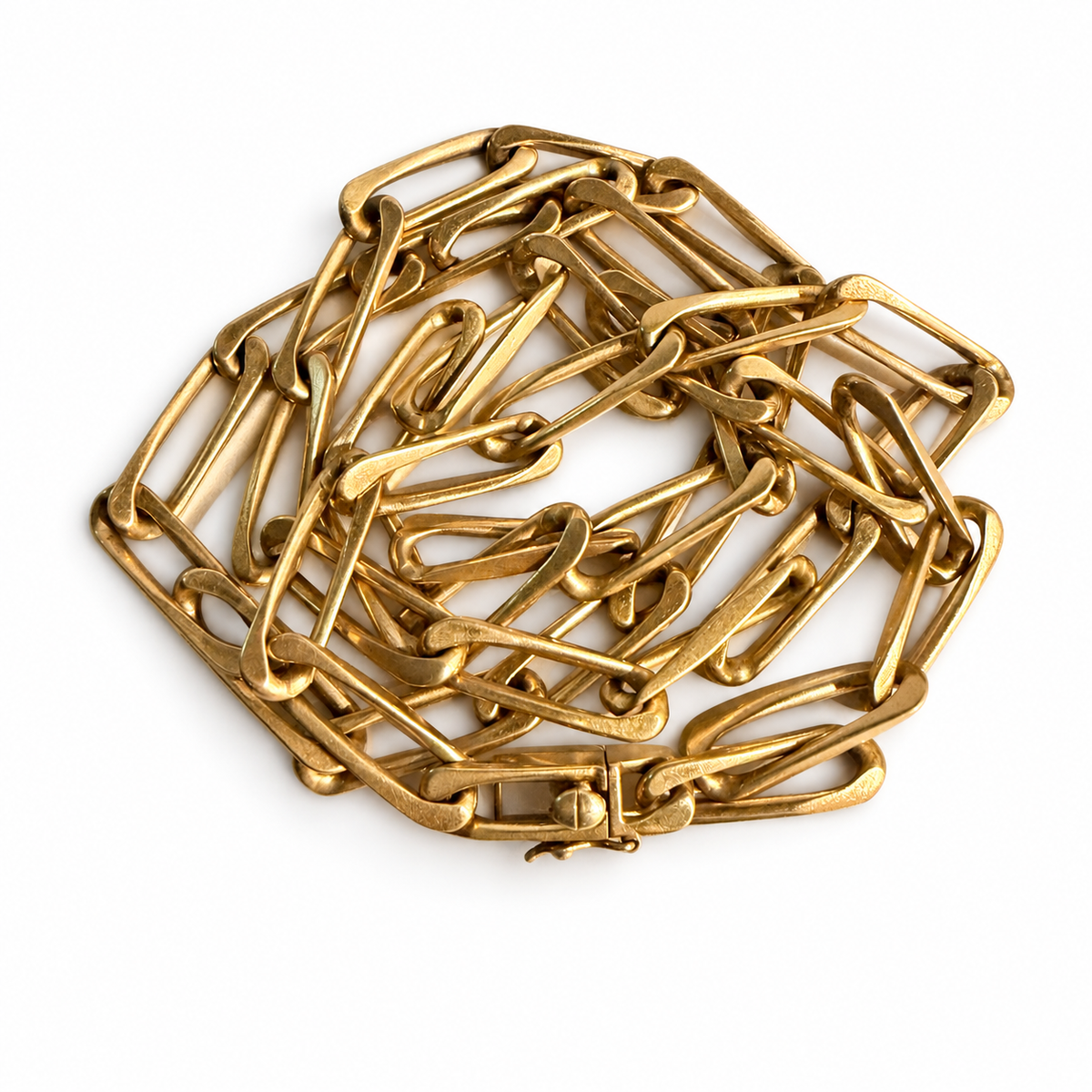 Vintage Cartier 18k Gold Lozenge Link Long Chain