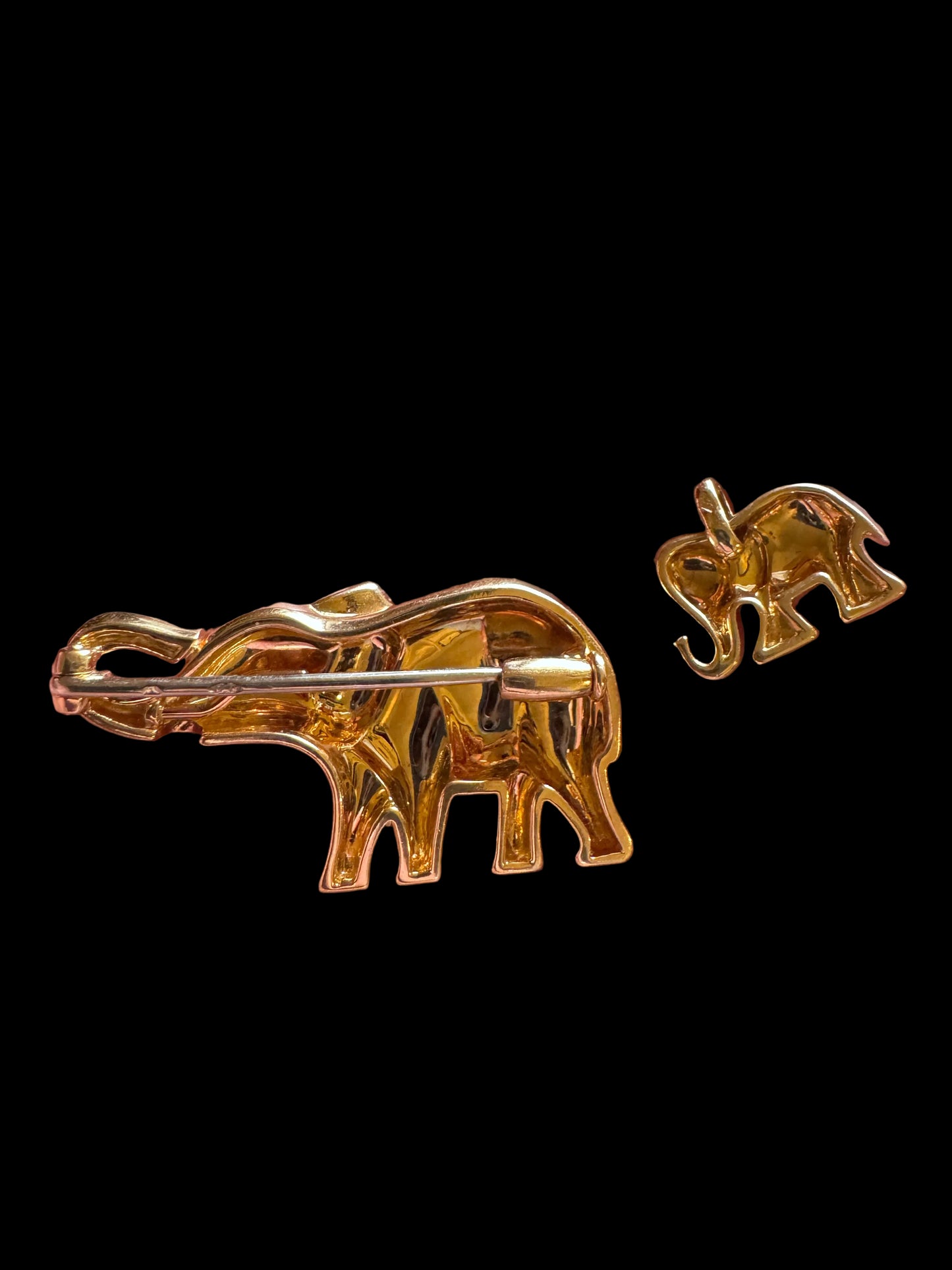 Vintage Cartier Double Elephant Brooch