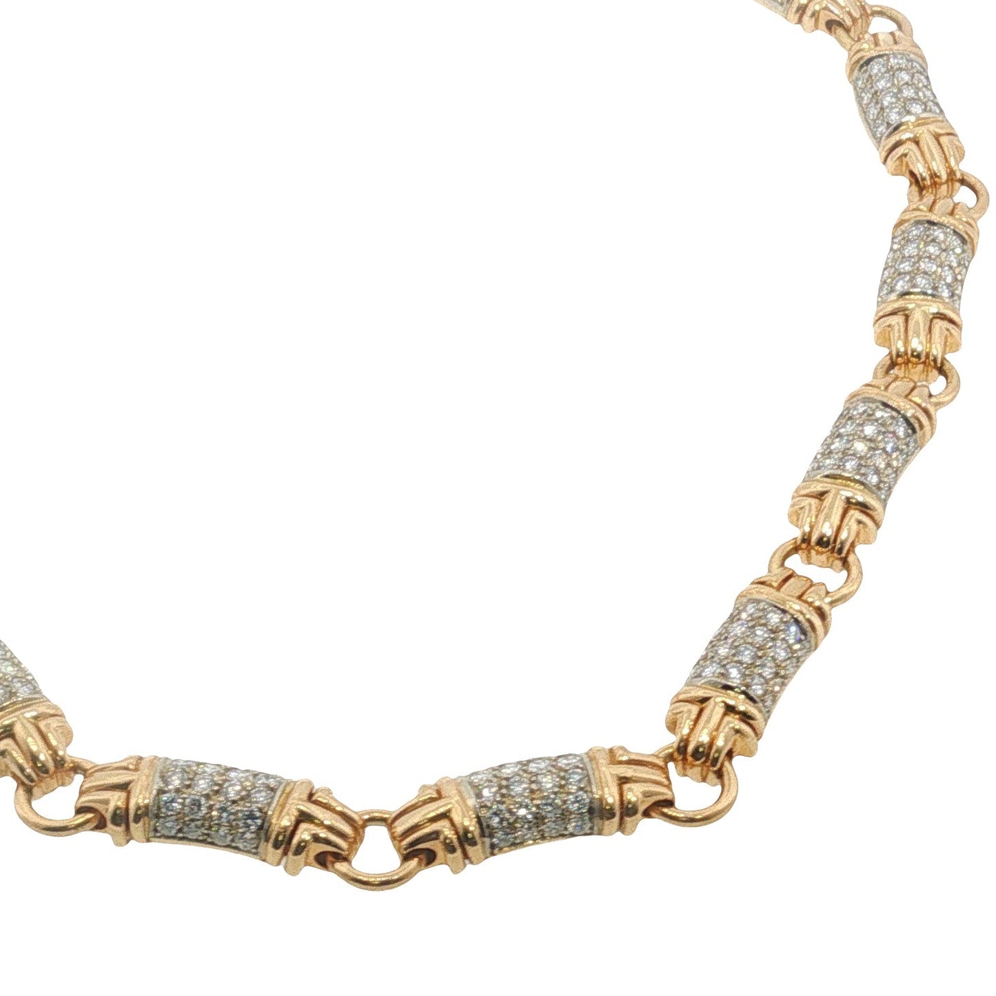 Vintage Bvlgari Diamond Parentesi Collar Necklace