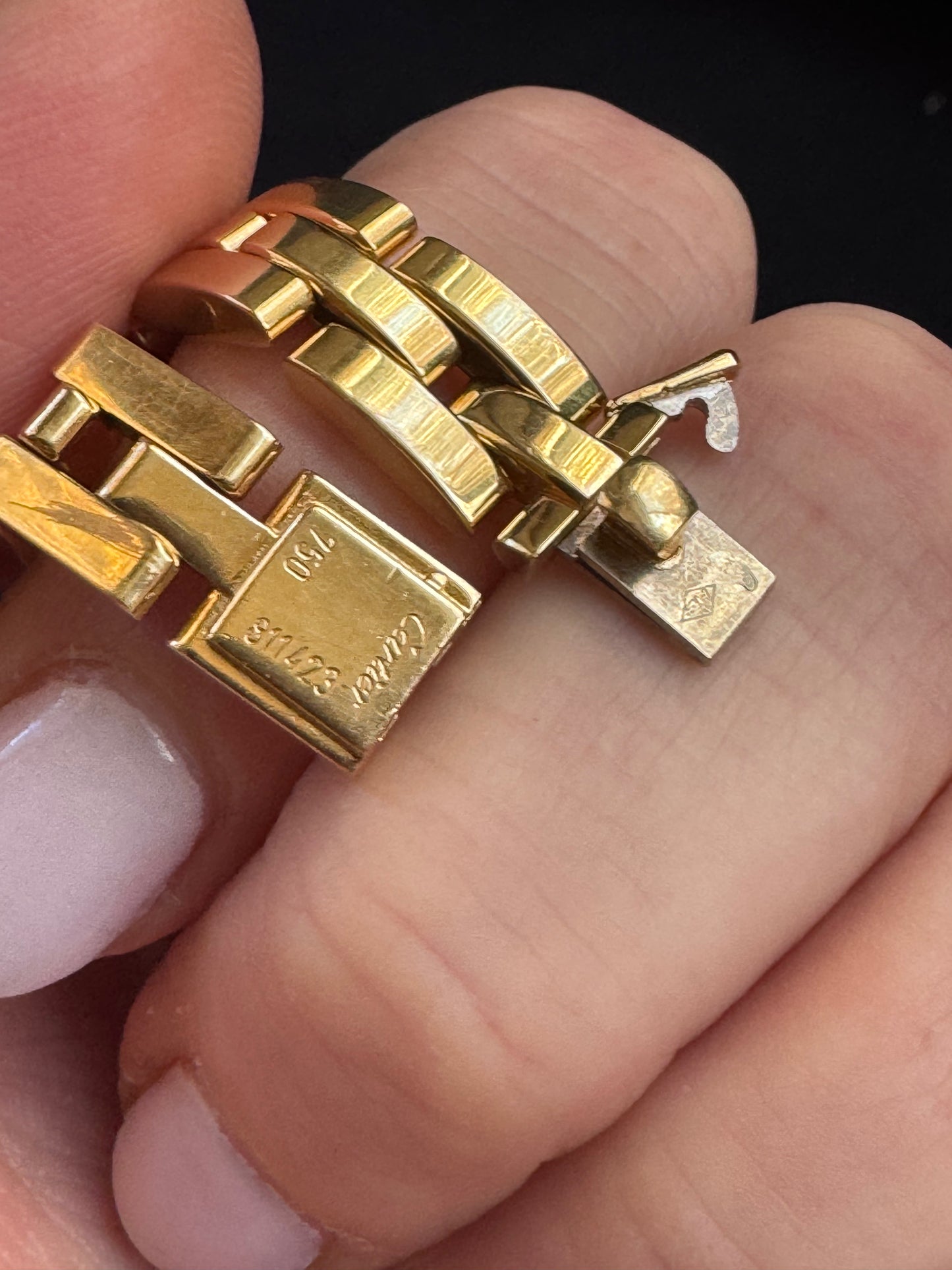 Vintage Cartier Panthere 18k Gold Bracelet