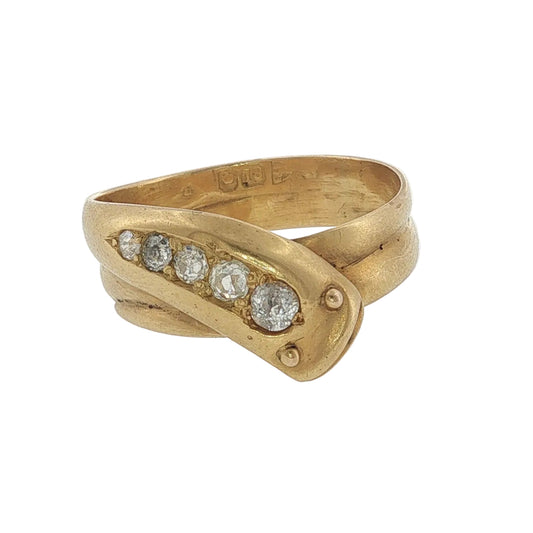 Antique Diamond Snake Ring