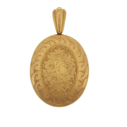 Victorian Floral Engraved Locket