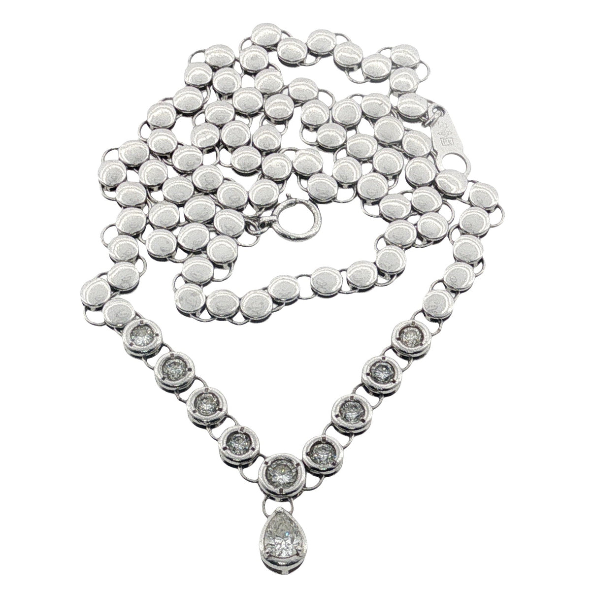 Vintage Diamond Circle Necklace