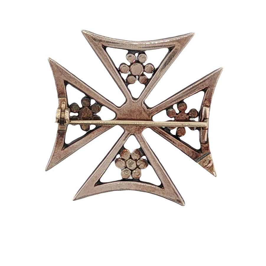Antique Diamond Maltese Cross Brooch