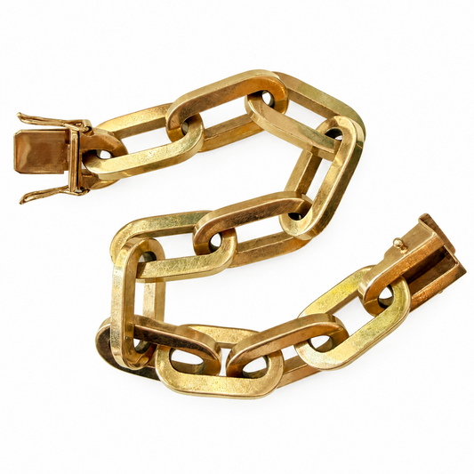 Vintage Oval Biker Link Bracelet